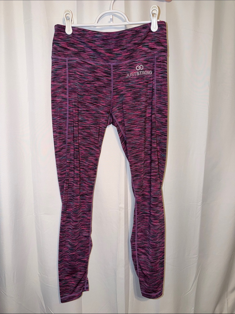 JUSTSTRONG Pink Space-Dye Workout Leggings
